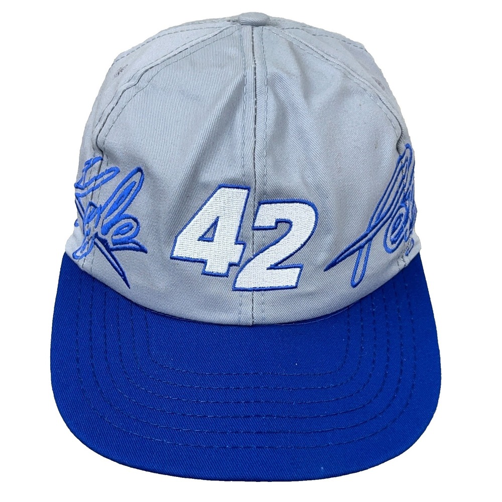 Vintage Kyle Petty Hat Cap Snapback Blue‎ Gray Spellot Script 90s Made In USA